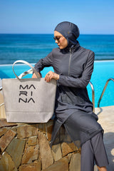 Strandtasche Grau meliert "Andalus by Marina" CA2501-3