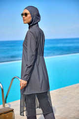 Burkini Modest Swimwear Set 4-Teilig Grau "Marina" M2508-4