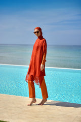Burkini Modest Swimwear Set 4-Teilig Orange "Marina" M2523-2