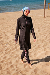 Modest Swimwear 4-Teilig Schwarz "Marina" M2330