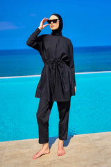 Burkini Modest Swimwear Set 3-Teilig Schwarz "Andalus by Marina" A2502-1