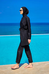 Burkini Modest Swimwear Set 3-Teilig Schwarz "Andalus by Marina" A2502-1