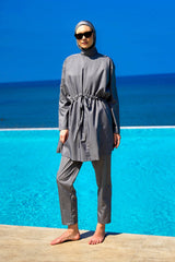 Burkini Modest Swimwear Set 3-Teilig Grau "Andalus by Marina" A2502-4