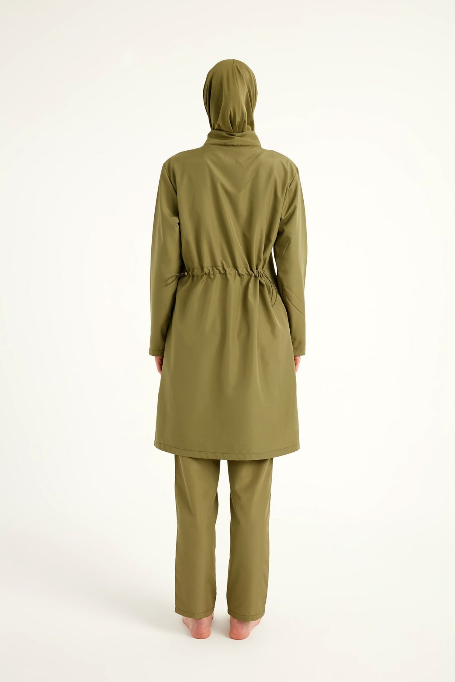 Burkini Modest Swimwear Set 3-Teilig Olivgrün - Andalus by Marina A2503-5