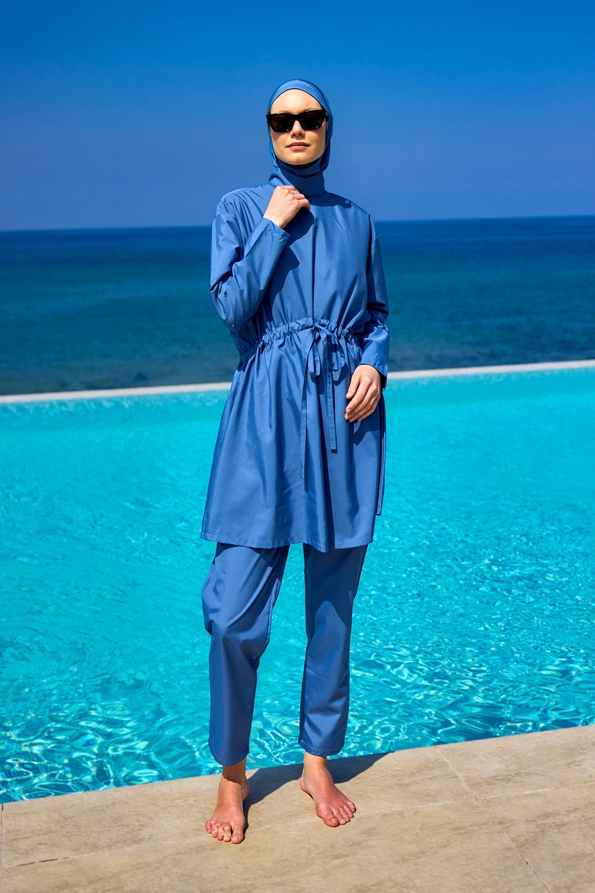 Burkini Modest Swimwear Set 3-Teilig Blau "Andalus by Marina" A2502-6