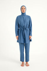 Burkini Modest Swimwear Set 3-Teilig Blau "Andalus by Marina" A2502-6