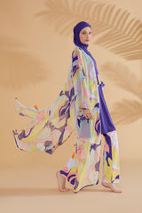 Kimono Pareo abstraktes Wellenmuster bunt "Marina" P2332