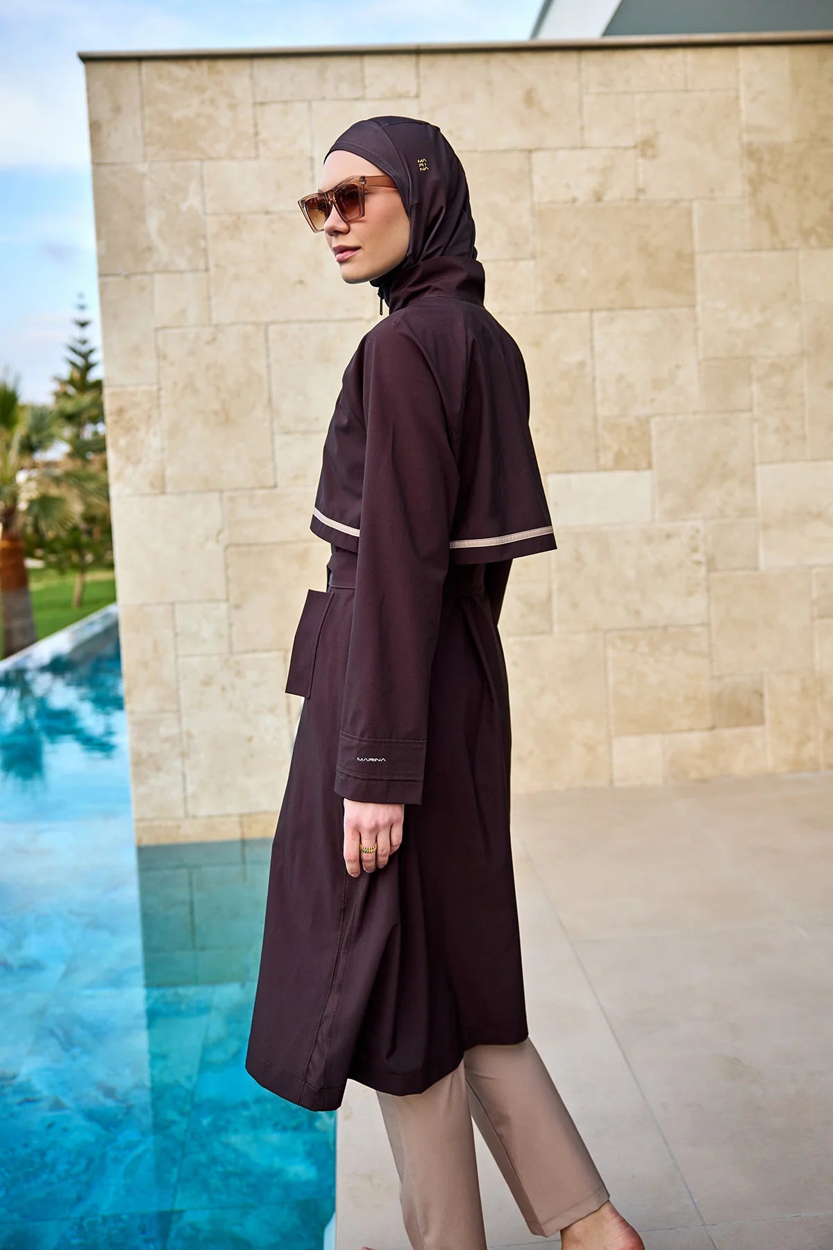 Burkini Modest Swimwear Set 4-Teilig Braun "Marina" M2533