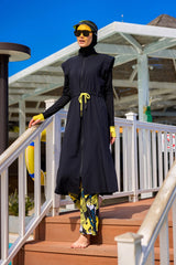 Burkini Modest Swimwear Set 4-Teilig Schwarz "Marina" M2501-1