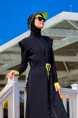 Burkini Modest Swimwear Set 4-Teilig Schwarz "Marina" M2501-1