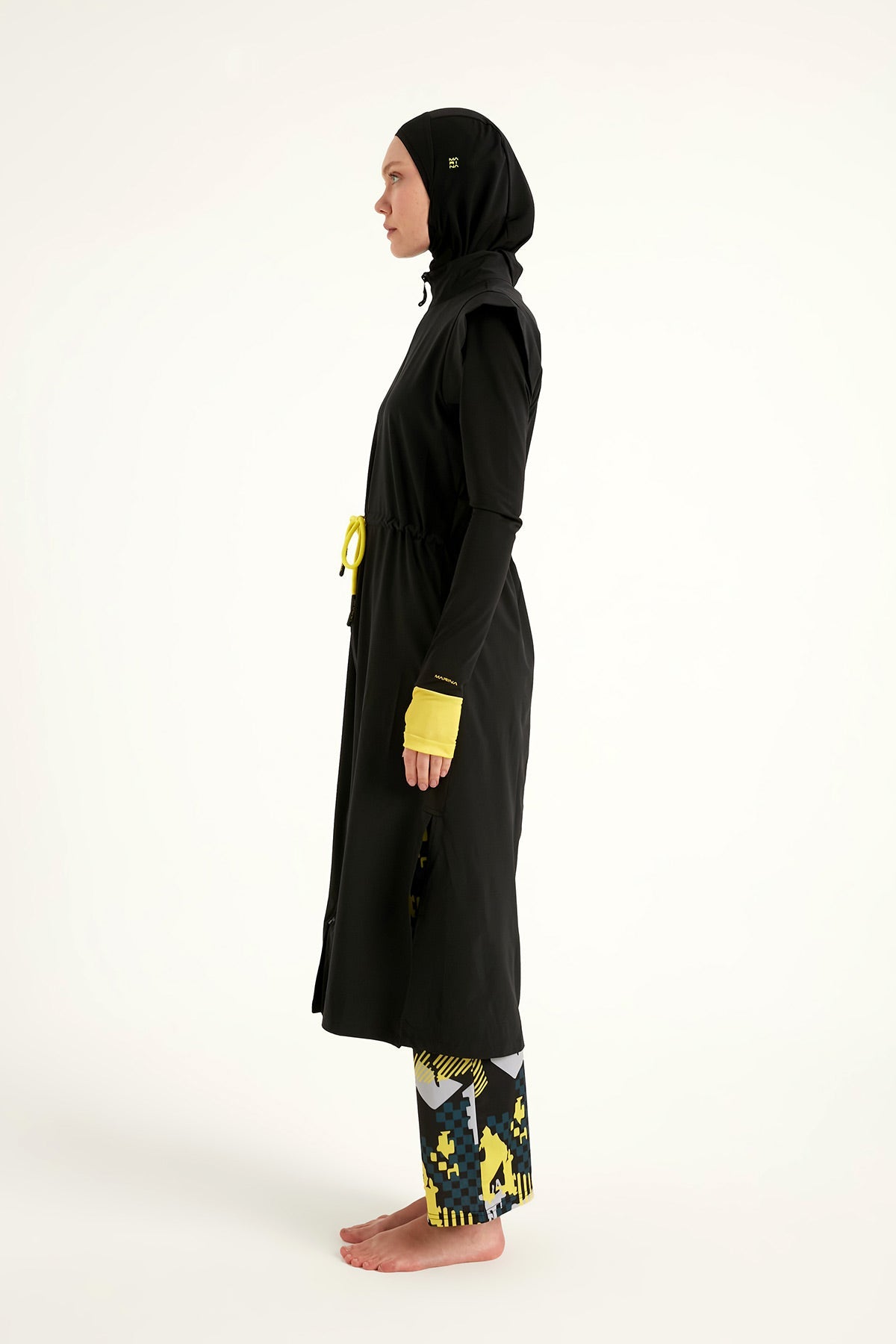 Burkini Modest Swimwear Set 4-Teilig Schwarz "Marina" M2501-1