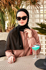 Schwimmhijab Mesh Schal Schwarz "Marina" B2401