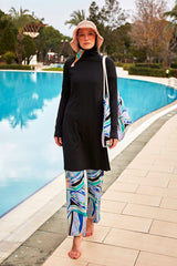Burkini Modest Swimwear Set 4-Teilig Schwarz "Marina" M2477