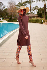 Burkini Modest Swimwear Set Lycra 4-Teilig Kirschrot "Marina" M2466