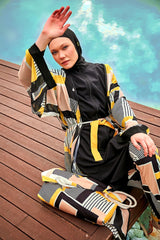 Kimono Pareo mit kariertem Muster "Marina" P2407
