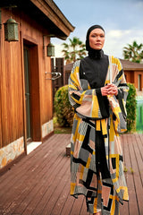 Kimono Pareo mit kariertem Muster "Marina" P2407